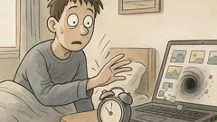 Witz: Wecker 7:00, Festplatte formatiert 7:05.