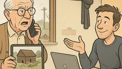 Witz: Opa, PC-Profi gegen Google-Maps-Scheune