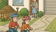 Witz: Kinder, fahrt Schildkrötenrunden ums Haus!