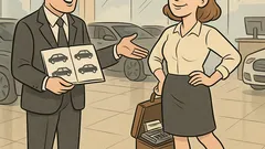 Witz: Frau im Autohaus: „Welches Modell?“